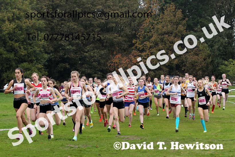 Womens under-17s 2021 National Cross Country Relays, Berry Hill Park, Mansfield. Photo: David T. Hewitson/Sports for All Pics